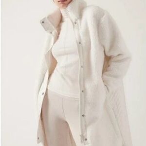 Athleta Cream Teddy Jacket